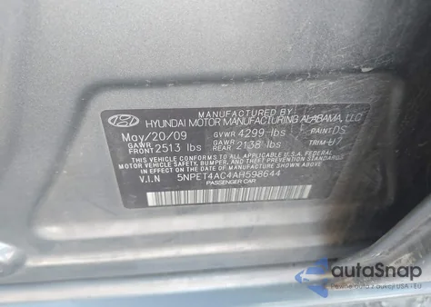 2010 Hyundai Sonata Gls из США, поврежденный, VIN 5NPET4AC4AH598644
